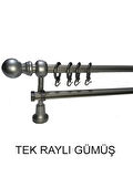 KLASİK AHŞAP RUSTİK PERDE ASKISI TEK RAYLI 28 MM