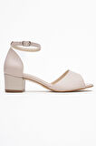 Kadın Beyaz Kısa Topuklu Rahat Abiye Ayakkabı