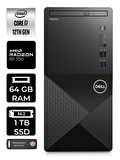 DELL VOSTRO i7 12700 64GB RAM 1TB SSD RX550/4GB W11HOME N7598VDT3910 MASAÜSTÜ PC & PER4 BELLEK