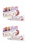 Rocs Kids 4-7 Yaş Yaz Esintisi Ahududu Çilek Tadında Çocuk Diş Macunu 35 ML-2 ADET-