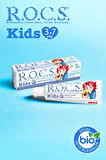 ROCS Kinds  3-7 Yaş Diş Macunu Florürsüz (Yutulabilir) - Meyve külahı 35ml