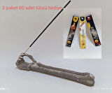 Tedi Sanat Iskelet El Çubuk Tütsülük + 60 Adet Çubuk Tütsü Hediyeli (Amber,ud,palo Santo)