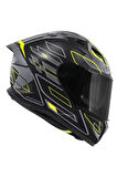 50.9 Assault Mat Siyah-gri-neon Sarı Kask
