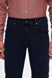 Slim Fit Lacivert Düz Jean Kot Beş Cepli Likralı Yıkamalı Denim Pantolon 6HCJ3ORT00102