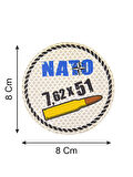 Nato 762 x 51 - Cırt - Patch - Peç - Arma - 8 cm