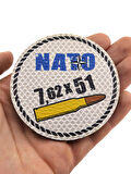 Nato 762 x 51 - Cırt - Patch - Peç - Arma - 8 cm