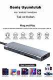 8 in1  Alüminyum Alaşımlı Fuchsia 4K PD Type C SD/TF Hub