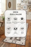 Eko Vizon Yıkanabilir Yolluk Halı Kaymaz Taban Salon Mutfak