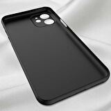İPHONE 12 PRO UYUMLU MAT SLİM İNCE KILIF SİYAH