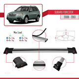 Subaru Forester 3 (SH) 2008-2013 Arası ile Uyumlu FLY Model Ara Atkı Tavan Barı Gri 2 Adet