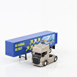 Welly 1:64 Ölçek Metal Kafalı Scania Dorseli Tır Yaklaşık 30 Cm