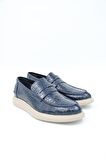 Freefoot 226825 Erkek Casual Ayakkabı - Lacivert Croco Deri