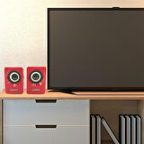 Evyora® N62 1+1 Multimedia USB ve Jacklı Mini Hoparlör Yüksek Stereo Ses Sistemi