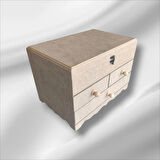 Ham Ahşap boyanabilir- ham MDF- 3 çekmeceli-4bölmeli dekoratif organizer kutu