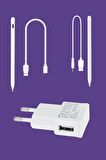 Stylus Kalem 5V 1A Seyahat Duvar USB Şarj Adaptörü