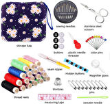 Dikiş Seti - Fermuarlı Seyahat- Yolculuk İçin Taşınabilir Çeyiz Dikiş Kutusu