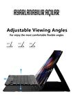 iPad Air 13 inç M2 Çipli 2024 Uyumlu Klavyeli Stand Özellikli Renkli Tablet Kılıfı