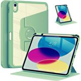 Apple iPad Air 10.9 2022 (10.Nesil) Uyumlu 360° Dönebilen Standlı Pino Tablet Kılıfı 
