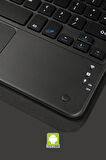 Fuchsia Savvy Keyboard Tab S9 FE Plus Bluetooh Bağlantılı Standlı Klavyeli Tablet Kılıfı