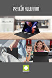 Fuchsia Savvy Keyboard Tab S9 FE Plus Bluetooh Bağlantılı Standlı Klavyeli Tablet Kılıfı