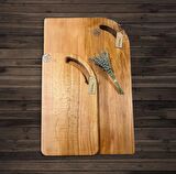 Hug Kesme ve Sunum Tahtası - Dev Boy Ahşap Gıdaya Uygun Hindistan Cevizi Yağı İle Yağlanmış