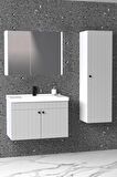 Avien 80 Cm Banyo Dolabı Bgn Aynalı  - Boy Dolap Dahil