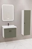 Avien 65 Cm Banyo Dolabı Cmr Led Aynalı - Boy Dolap Dahil