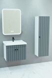 Avien 65 Cm Banyo Dolabı Cmr Led Aynalı - Boy Dolap Dahil