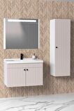 Avien 80 Cm Banyo Dolabı Npl Led Aynalı - Boy Dolap Dahil