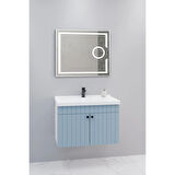 Avien 80 Cm Banyo Dolabı Kiev Led Aynalı - Boy Dolap Hariç