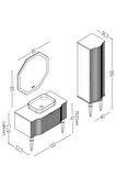 Royal 100 Cm Banyo Dolabı - Boy Dolabı Dahil