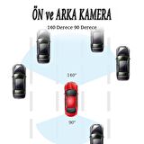 MB-600 FullHD Araç Içi Yol Kayıt Geri Görüş Park Kamerası. Gece görüş Dikiz Ayna Kamera. Araç Kamera