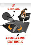 Üst Sert Plastiktir Elekli Kedi Paspası Kedi Tuvalet Önü Paspas Elekli Kedi Kumu Paspası (SİYAH)