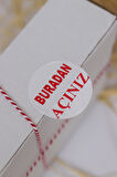Buradan Açınız Beyaz 50 mm Yuvarlak Yapışkanlı Sticker Etiket 100 Adet