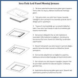 Gök Panel 60X60 LED Panel Aydınlatma Armatür Avize Sıva Üstü Desenli Tekli 46510934SU