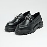 Günlük Hakiki Deri Kadın Tokalı Casual Ayakkabı