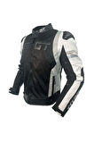 MOTOTEZ FULL KORUMALI 4 MEVSİM MOTORCU MONTU FORTE GT TİTAN BEYAZ