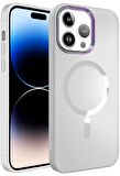 Apple iPhone 14 Pro Max Kılıf Magsafe Wireless Şarj Özellikli Renkli Kamera Çıkıntılı Mat Kapak