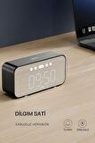 Çok Fonksiyonlu Akıllı Ayna Saat F41 Bluetooth 5.3 Hoparlör FM Radyo Alarm