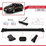 Renault Megane 3 ST 2009-2015 Arası ile Uyumlu FLY Model Ara Atkı Tavan Barı Siyah 2 Adet