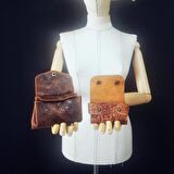 Hakiki Deri El Yapımı Bayan Çanta, Kadın Omuz Çantası, Çapraz Çanta, Tote Bag Çanta Set GG1