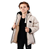 Cg Kids Gri Yandan Cepli içi kürklü Unisex Mont