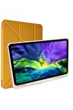 Galaxy Tab S6 P617 Kılıf Tri Folding Kalem Bölmeli Standlı Kılıf