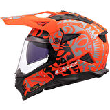 LS2 PIONEER 2 RANGI MAT TURUNCU KASK