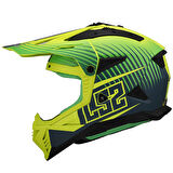 LS2 FAST 2 DUCK YEŞİL-NEON SARI KASK