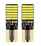 2 Adet KIRMIZI Renk T10 Dipsiz Led Ampul 24 LEDLİ Park Ampulü Gündüz Farı Yüksek Işık Güçlü