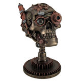 Veronese Design Bronz/Bakır Hazır Steampunk Kafatası Heykeli