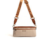 Silver Polo  Kadın Çapraz Çanta 1184-46751 SILVER POLO ÇAPRAZ Kadın ÇANTASI M132 BEJ-MAT TABA