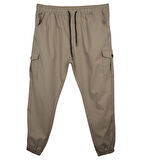 Kargo Cepli Büyük Beden Likralı Jogger Pantolon