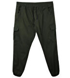 Kargo Cepli Büyük Beden Likralı Jogger Pantolon